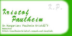 kristof paulheim business card
